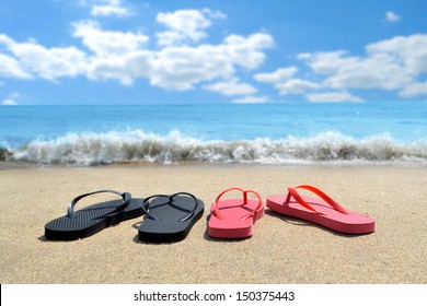 Plage Sable Tongs Images Photos Et Images Vectorielles De Stock Shutterstock