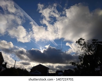summer sky with cloud patterns