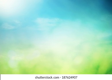 Summer sky with sunlight natural bokeh - Shutterstock ID 187624907
