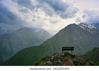 Summer storm in the Caucasus mountains gorge near the Fiagdon valley, North Ossetia - Alania Republic of Russia - Powered by Shutterstock