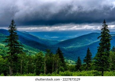 Summer storm clouds viewed along the Highland Scenic Highway, a  National Scenic Byway, Pocahontas County, West Virginia, USA - Shutterstock ID 2227873129