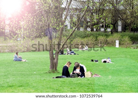 Similar – Foto Bild Boxhagener Platz (Frühlingstag)