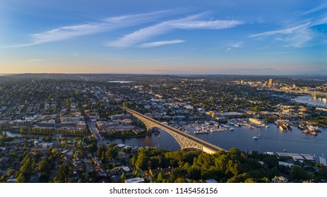 Summer Sunset Above Ballard, Washington