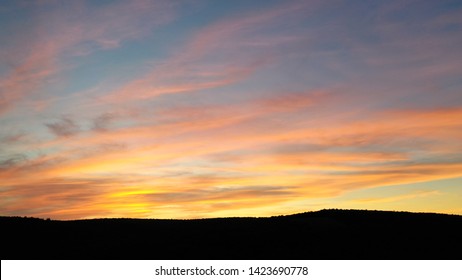 A Summer Sunset By The Delaware River In Barryville, New York