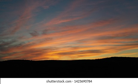 A Summer Sunset By The Delaware River In Barryville, New York