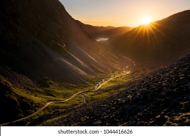 Summer Sunset At Honister Pass. Lake District, UK.