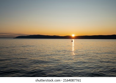 Summer Sunset On Lake Baikal Siberia.