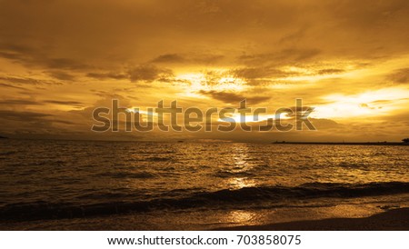 Summer sunset sky