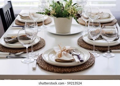 Summer Table Setting For Lunch