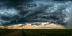 Summer Thunder Storm Over The Prairies.