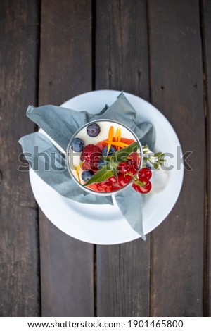 Similar – Obstsalat Salat Früchte