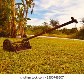 Summer Time Old Fashion Reel Mower