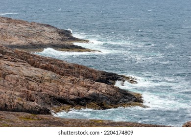 Summer Tundra. Rocky Coastline Of Barents Sea Near Teriberka. Scenery Of Russian North. Kola Peninsula, Murmansk Oblast, Russia