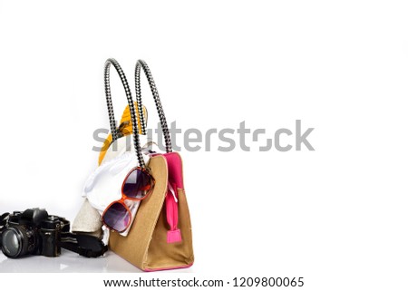 Similar – Foto Bild Tasche mit Damenstrand oder Sommeroutfit im Inneren