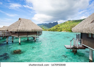 Summer vacation at a beach resort in the tropics, Moorea, French Polynesia