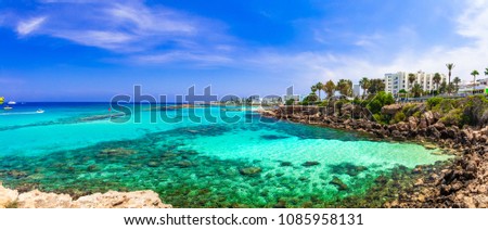 Summer vacation in Cyprus island. Protaras , Fig tree bay