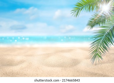 Summer Vacation Holiday Background Tropical Beach Stock Photo ...