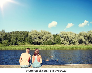 Summer Vacation Love People Concept Happy Stock Photo 1459953029 ...