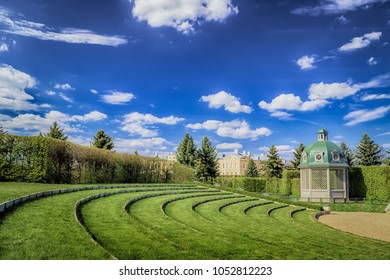 Summer View Of Baroque Pavilion In French Baroque Garden Designed By Francesco Bartolomeo Rastrelli