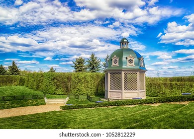 Summer View Of Baroque Pavilion In French Baroque Garden Designed By Francesco Bartolomeo Rastrelli