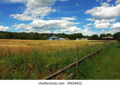 Summer View Of Fort Edmonton Park, Edmonton, Alberta