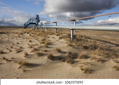 Summer View Of A Gas Well