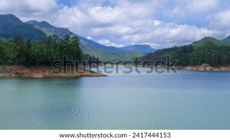 Summer view of Mattupetty dam in Munnar, Kerala, South India