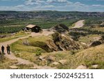 Summer View at River Bend Overlook in Theodore Roosevelt National Park, North Dakota.