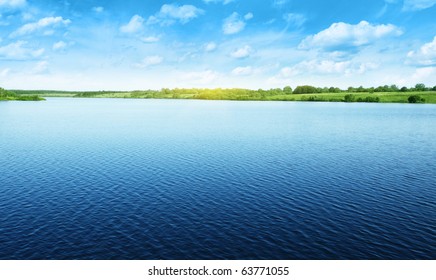 Summer Water Landscape.