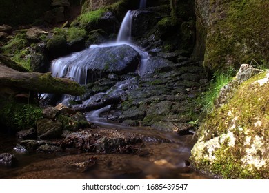 Summer Waterfall In The Ore Mountains