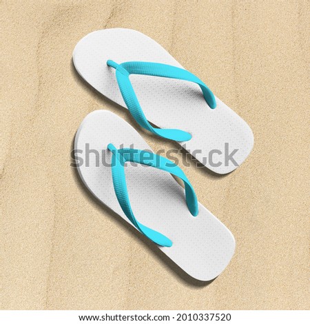 Summer white flip-flop shoes women's apparel