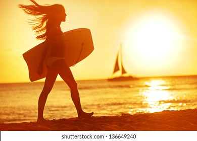 boogie boarding clipart sun