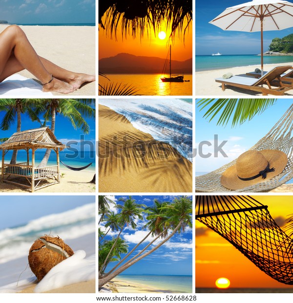 Summertime Theme Photo Collage Composed Few Stock Photo (Edit Now) 52668628