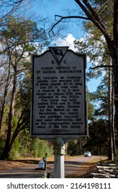 Summerville, SC Jan 1 2022: A Plaque Located At Colonial Dorchester State Historic Park