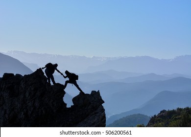Summit climb struggle and success