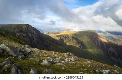 The summit of High Stile, Chapel Crags and Red Pike in the Autumn in the Lake District, UK. - Shutterstock ID 2189043125