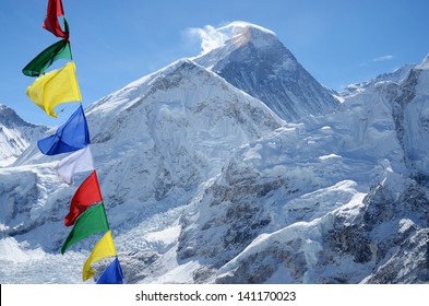 Summit Of Mount Everest Or Chomolungma - Highest Mountain In The World, View From Kala Patthar,Nepal,Himalayas