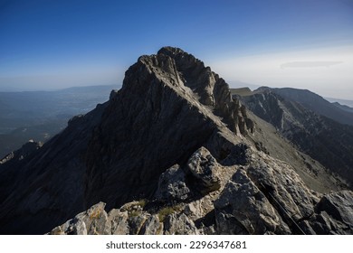 The summit of Mount Olympus in Greece in summer 