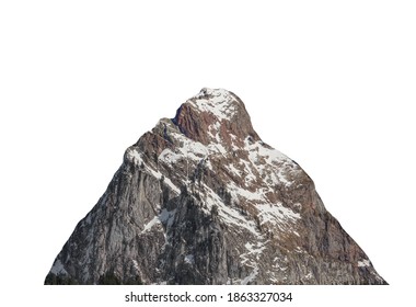 Summit of a mountain isolated on white background