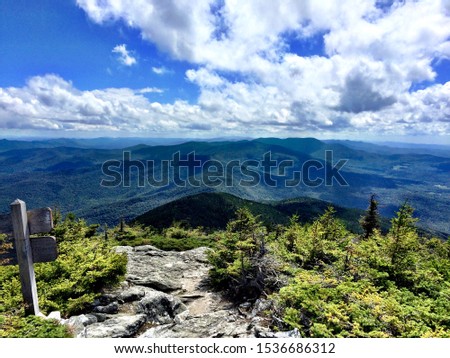 Summit of Mt. Abe on Long Trail in Vermont