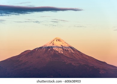 Summit Of The Osorno Volcano At The Chilean Lake District, Chile