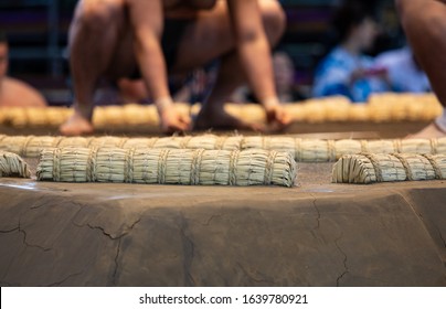 Sumo Wrestling Ring Made Of Sand