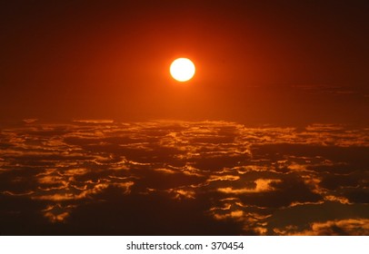 Sun above clouds