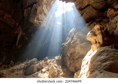 Sun Beam In Cave