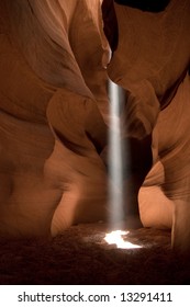 Sun Beam Inside a Cavernous Canyon
