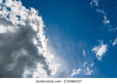 Sun Behind Dark Clouds In Sky