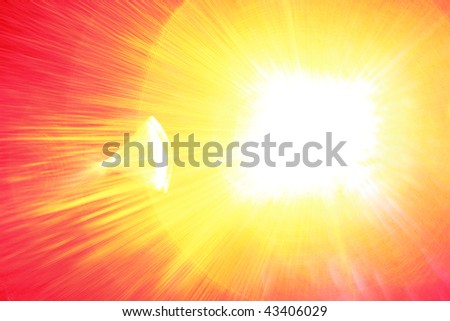 Sun blast abstract background with red, yellow, and hot pink tones.