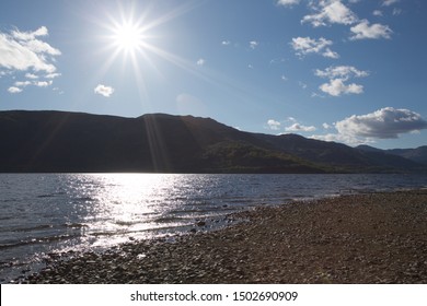 Sun Burst In The Spring Over Loch Lomond