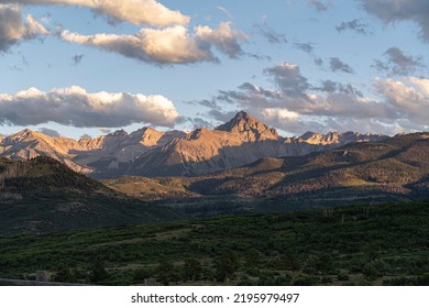 The Sun Casts Its Final Light Of The Day Onto Dallas Divide In Southwestern Colorado. Some Of The Most Beautiful Mountains In Colorado With Many 4x4 Trails As Well As Hiking Trails.