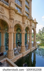 Sun City, South Africa - 03.13.2018: Fountain And The Palace Of The Lost City Hotel Resort